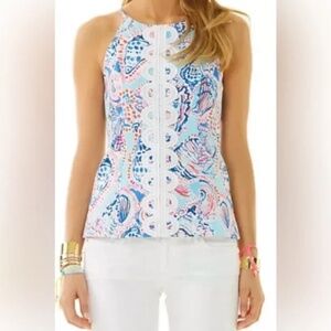 Lilly Pulitzer Annabelle Halter Top | Women’s Colorful Summer Crop Top